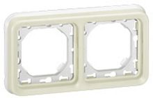 Рамка горизонтальная Legrand Plexo 2-м. с суппортом IP55 белый картинка